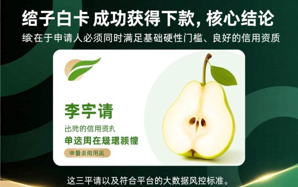 梨子白卡申请下款需要满足哪些条件