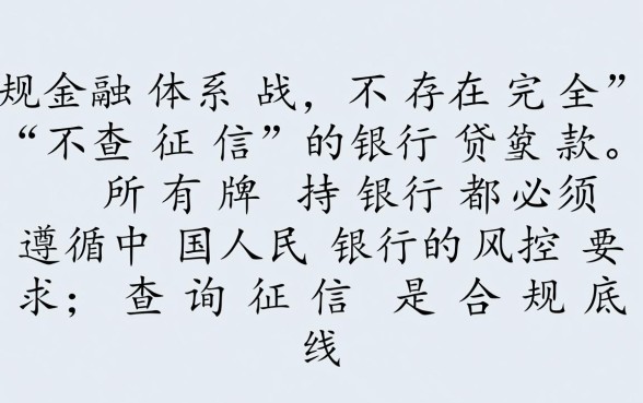 哪些银行在贷款时可以不查个人征信