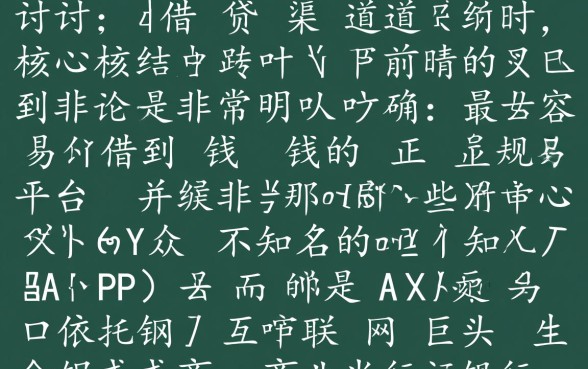 什么借钱软件最容易借到钱