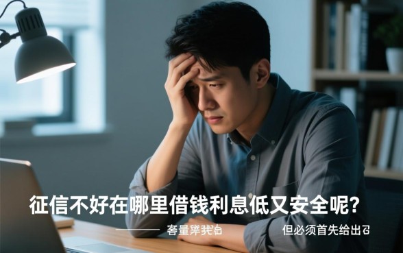 征信不好在哪里借钱利息低又安全呢