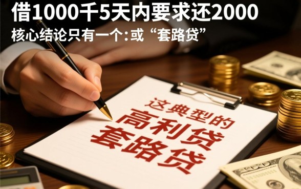 借1000千5天内要求还2000怎么办