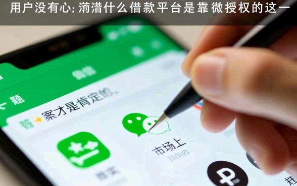 有没有什么借款平台是靠微信授权的