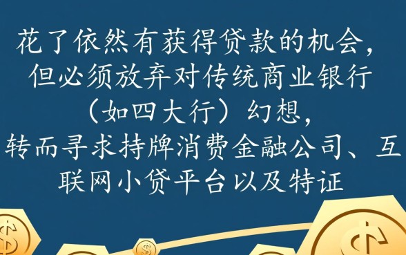 征信花了哪个平台能贷款2026年