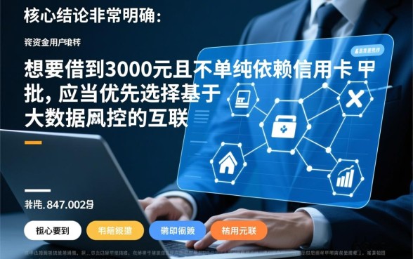 借3000哪里能借到不看信用卡的