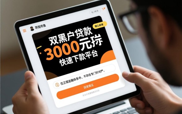 双黑户贷款3000元快速下款平台怎么借