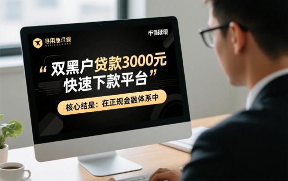 双黑户贷款3000元快速下款平台怎么借