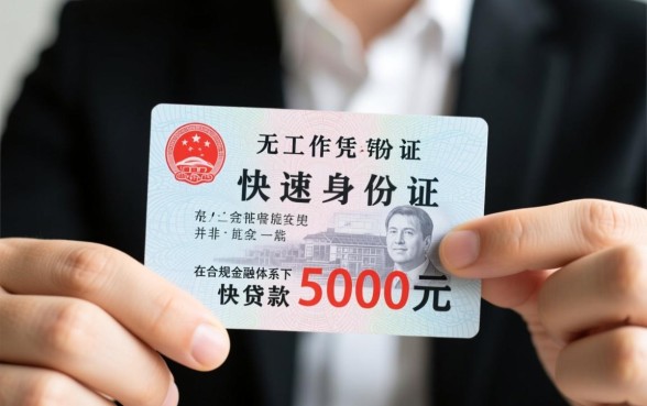 无工作凭身份证快速贷款5000元哪里有