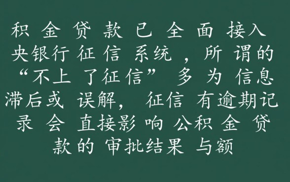 征信有逾期公积金贷款能贷吗