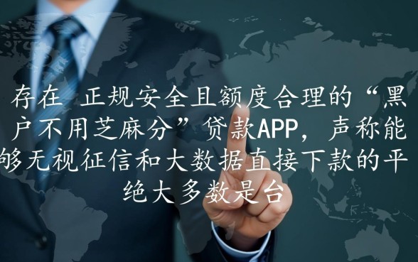 黑户不用芝麻分的贷款app哪个好