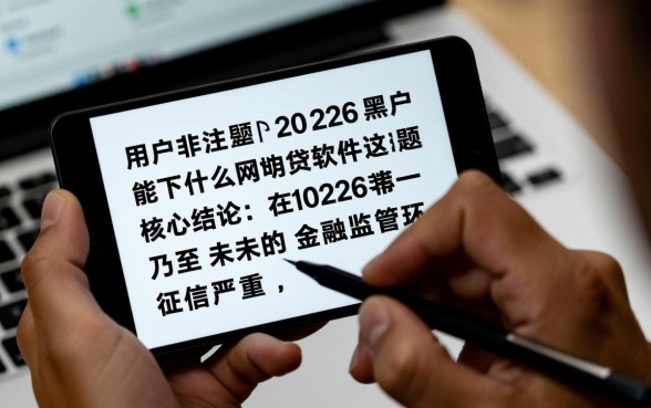 黑户2026能下什么网贷软件