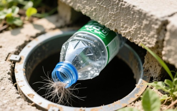 怎么用瓶子做下水道的口子视频教学