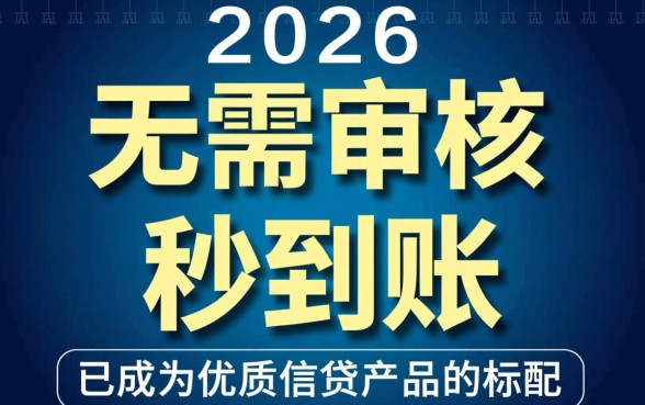 无需审核可以秒到账的贷款2026是真的吗
