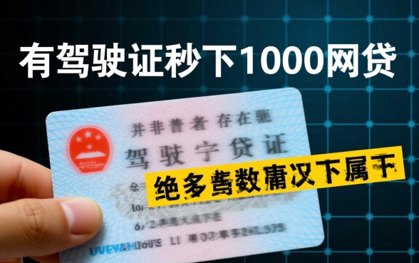 有驾驶证秒下1000网贷是真的吗