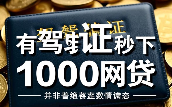 有驾驶证秒下1000网贷是真的吗