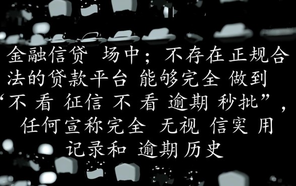 什么贷款平台不看征信不看逾期秒批