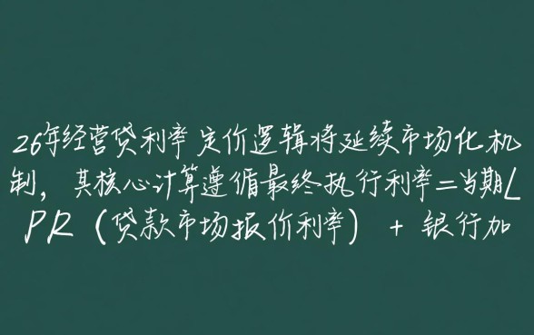 经营贷利率2026年是多少