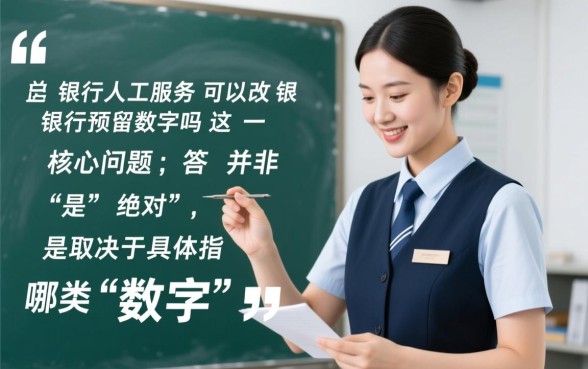 建行人工服务可以改银行预留数字吗