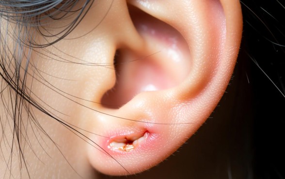 耳垂下方长了一道口子是什么引起的