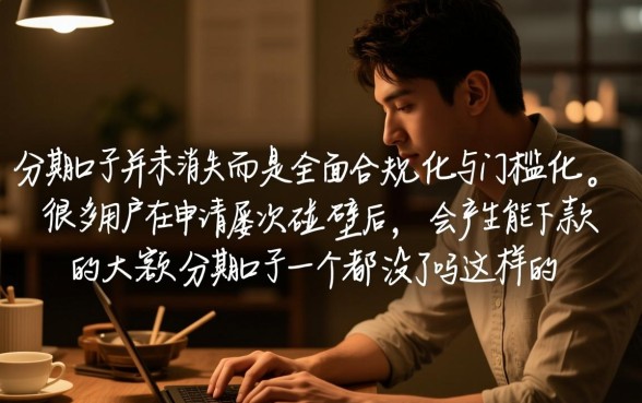 能下款的大额分期口子一个都没了吗