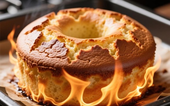 烤的蛋糕为什么上面有口子下面没有