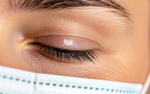 下眼皮末端有白色的小口子是什么病