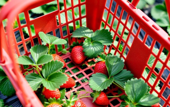 种草莓的筐下面是否要弄个小洞口子