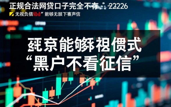 2026黑户网贷口子不看征信有吗