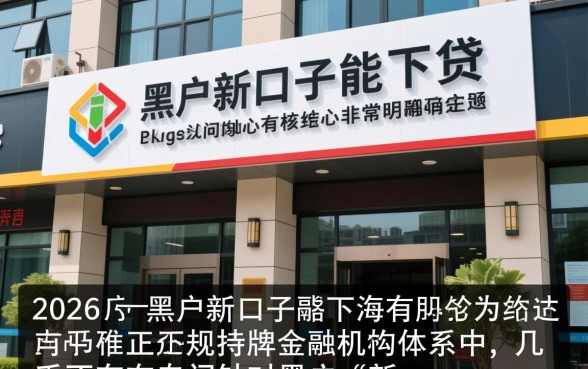 2026年黑户新口子能下贷的有吗