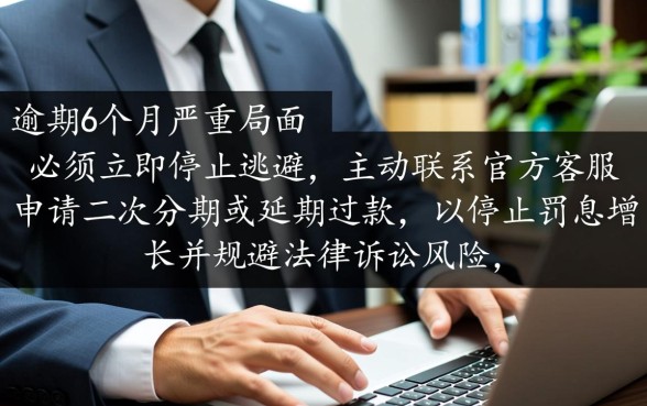 百度有钱花6万逾期6个月怎么办