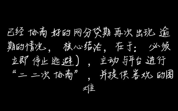 网贷怎么协商分期还款的钱还不上