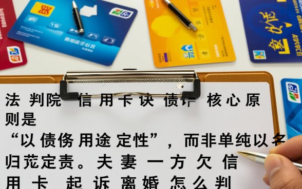 夫妻一方欠信用卡起诉离婚怎么判