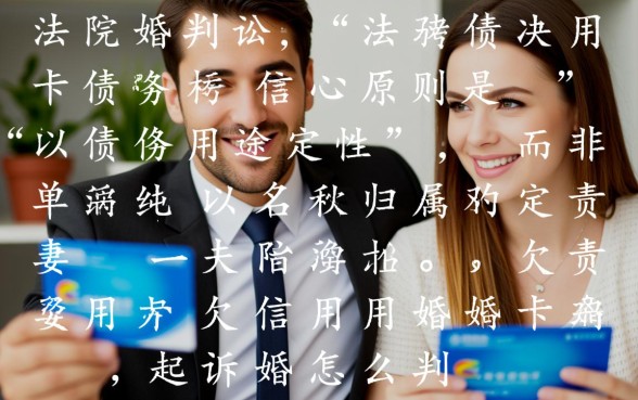 夫妻一方欠信用卡起诉离婚怎么判