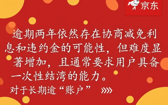 京东逾期两年还能协商减免利息吗