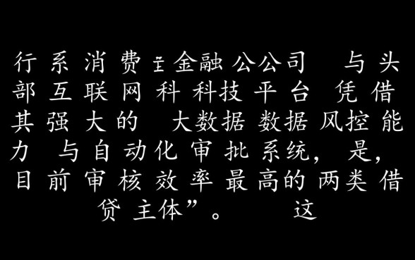 哪些网贷在审核过程中更注重效率