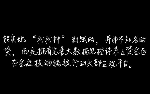 哪个贷款平台能让你秒秒钟拿到款