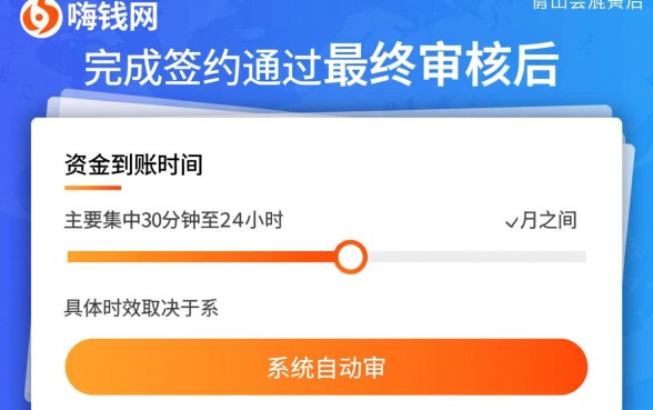 在嗨钱网签约后多久可以期待到款