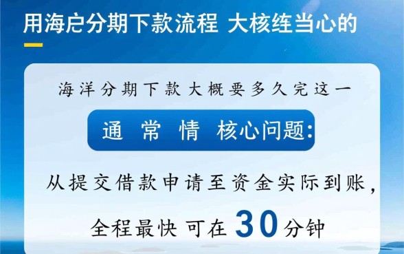 海洋分期下款流程大概要多久完成