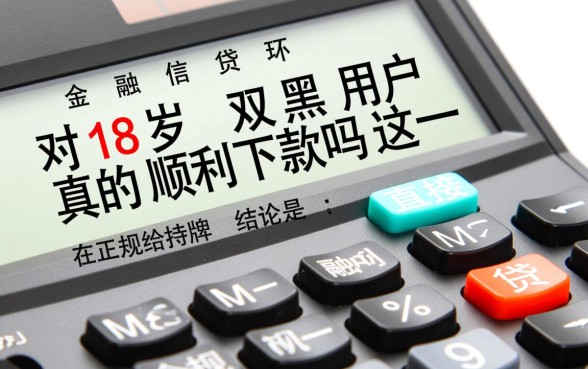 18岁双黑用户真的能顺利下款吗