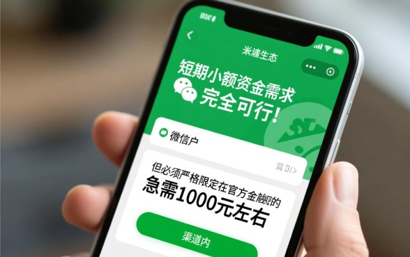 个人快速借钱1000能微信吗