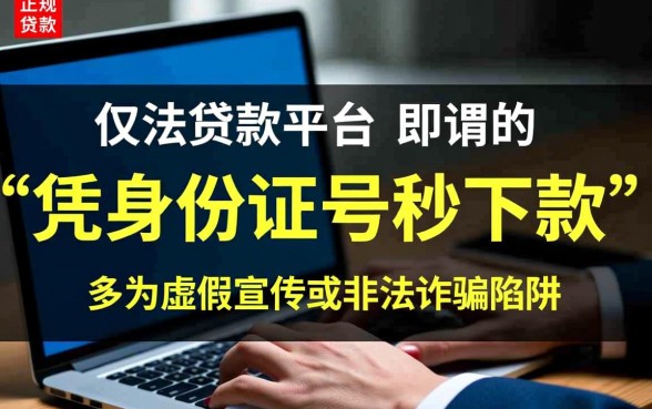 哪个贷款平台只用身份证号就可以