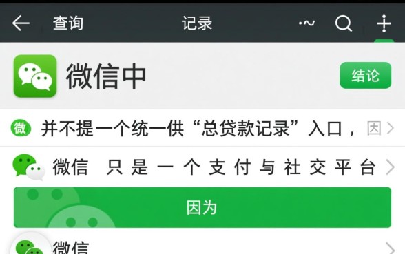 微信里面怎么样才能出来贷款记录
