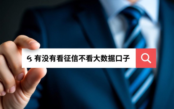 有没有不看征信不看大数据的口子