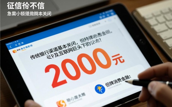 急用两千征信不好哪里借