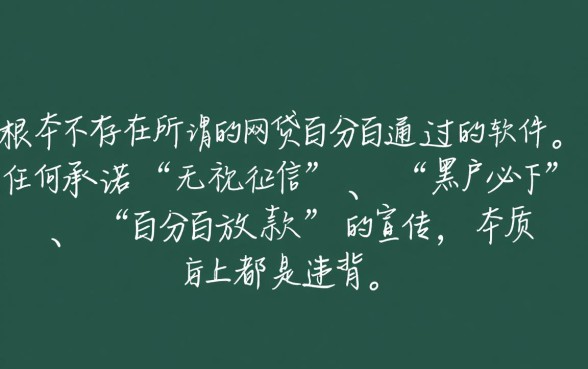 有没有什么网贷百分百通过的软件