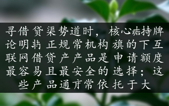 有什么借钱软件比较容易申请额度