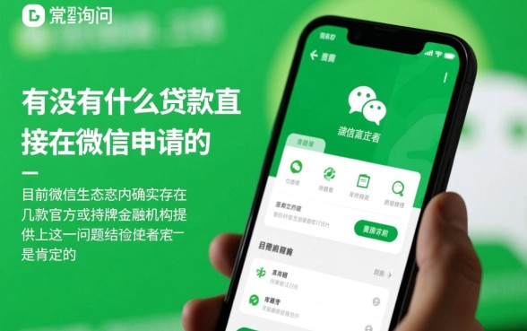 有没有什么贷款直接在微信申请的