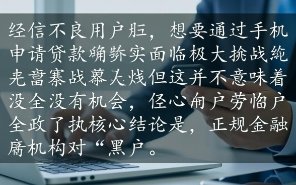 黑户做手机贷款的口子有哪些