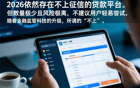 不上征信贷款平台2026年有吗