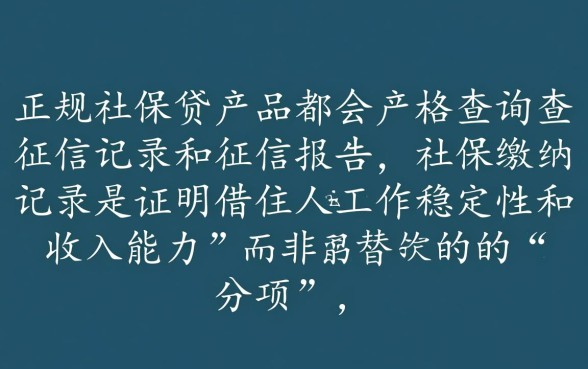 社保贷不看征信记录能下款吗