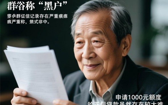 60岁黑户能贷1000元吗